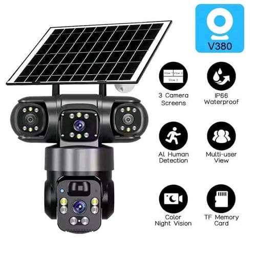 V380 4G 3-Lens Security Camera